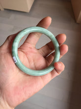 Load image into Gallery viewer, 58.5mm certified Type A 100% Natural light green round cut Jadeite Jade bangle PB264-3255