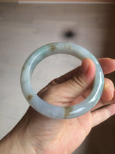 Load image into Gallery viewer, Reserved! Please don't order. 56.8mm certified type A 100% Natural icy watery green/white/brown/purple jadeite jade bangle Z127-4408