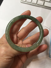 Load image into Gallery viewer, 卖了 57.4mm Certified 100% natural Type A oily dark green/ gray/brown (老油青) slim round cut jadeite jade bangle PB321-0594