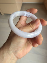Load image into Gallery viewer, 59.5mm certified 100% Natural type A light purple white Jadeite Jade bangle PC249-0347