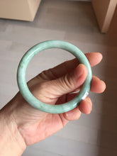 Load image into Gallery viewer, 58.5mm certified Type A 100% Natural light green round cut Jadeite Jade bangle PB264-3255