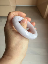 Load image into Gallery viewer, 54.5mm certified 100% Natural type A light purple white Jadeite Jade bangle PC250-0353