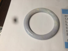 Load image into Gallery viewer, 54mm Certified type A 100% Natural white/light purple round cut Jadeite bangle AC77-0319