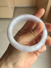 Load image into Gallery viewer, 54.5mm certified 100% Natural type A light purple white Jadeite Jade bangle PC250-0353