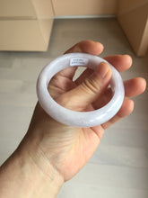 Load image into Gallery viewer, 54.5mm certified 100% Natural type A light purple white Jadeite Jade bangle PC250-0353