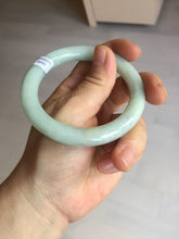 Load image into Gallery viewer, 54.9mm certified natural 100% natural Type A light green round cut jadeite jade bangle BP18-4995