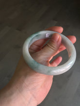 Load image into Gallery viewer, 57.9mm certified type A 100% Natural light green/white jadeite jade bangle BN62-8630