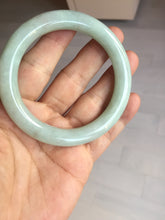 Load image into Gallery viewer, 54.9mm certified natural 100% natural Type A light green round cut jadeite jade bangle BP18-4995