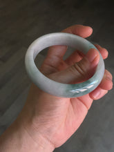 Load image into Gallery viewer, 57.9mm certified type A 100% Natural light green/white jadeite jade bangle BN62-8630