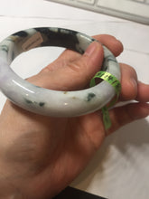 Load image into Gallery viewer, 57.8mm certified 100% natural light green/purple jadeite jade bangle F110-6206