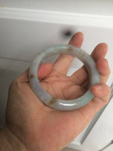 Load image into Gallery viewer, Reserved! Please don't order. 56.8mm certified type A 100% Natural icy watery green/white/brown/purple jadeite jade bangle Z127-4408