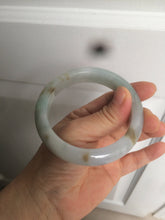 Load image into Gallery viewer, Reserved! Please don't order. 56.8mm certified type A 100% Natural icy watery green/white/brown/purple jadeite jade bangle Z127-4408