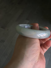 Load image into Gallery viewer, 57.9mm certified type A 100% Natural light green/white jadeite jade bangle BN62-8630