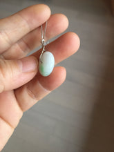 Load image into Gallery viewer, 15.2mm Type A 100% Natural sunny green/white Abacus-Bead Peace and Safety Guardian Donuts Buckle jadeite Pendant group PH114-1