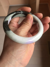 Load image into Gallery viewer, 58.6mm certified 100% natural type A certified dark green/purple/white jadeite jade bangle PH210-6233