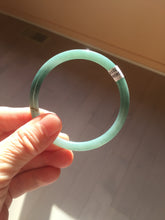Load image into Gallery viewer, 54mm Certified Type A 100% Natural dark green/blue/gray with Guatemala slim round cut Jadeite bangle PE50-7019