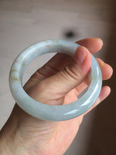 Load image into Gallery viewer, 54.8mm certified type A 100% Natural icy watery green/white/brown jadeite jade bangle Z126-4403