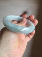 Load image into Gallery viewer, 54.8mm certified type A 100% Natural icy watery green/white/brown jadeite jade bangle Z126-4403