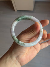 Load image into Gallery viewer, 56.6mm certificated Type A 100% Natural green purple white Jadeite Jade bangle BL66-6241