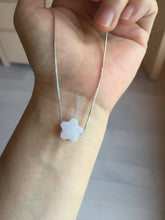 Load image into Gallery viewer, Type A 100% Natural light green/white/purple jadeite Jade flower Pendant group PC223
