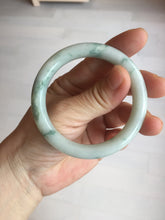 Load image into Gallery viewer, 51.5mm Certified Type A 100% Natural light green with floating green flowers round cut Jadeite jade bangle PB173-4721
