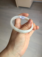 Load image into Gallery viewer, 55.6mm certified 100% natural Type A icy watery light purple white slim jadeite jade bangle BP16-2698