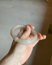 Load image into Gallery viewer, 56mm 100% natural light Pink/black/purple Quartzite (Shetaicui jade) 3D carved Bow knot bangle SY8