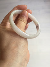 Load image into Gallery viewer, 55.6mm certified 100% natural Type A icy watery light purple white slim jadeite jade bangle BP16-2698