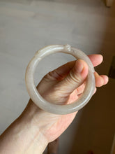 Load image into Gallery viewer, 56mm 100% natural light Pink/black/purple Quartzite (Shetaicui jade) 3D carved Bow knot bangle SY8