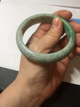 Load image into Gallery viewer, 56.5mm certified Type A 100% Natural sunny green/white Jadeite Jade bangle BS34-4429