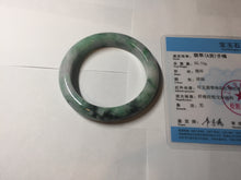 Load image into Gallery viewer, 54.5mm certified Type A 100% Natural sunny green white purple Jadeite Jade bangle BQ45-4132