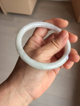 Load image into Gallery viewer, 60mm Certified Type A 100% Natural light green white round cut jadeite Jade bangle PB261-(3216)