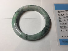 Load image into Gallery viewer, 54.5mm certified Type A 100% Natural sunny green white purple Jadeite Jade bangle BQ45-4132