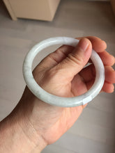 Load image into Gallery viewer, 60mm Certified Type A 100% Natural light green white round cut jadeite Jade bangle PB261-(3216)