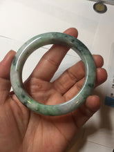 Load image into Gallery viewer, 54.5mm certified Type A 100% Natural sunny green white purple Jadeite Jade bangle BQ45-4132