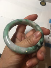 Load image into Gallery viewer, 54.5mm certified Type A 100% Natural sunny green white purple Jadeite Jade bangle BQ45-4132