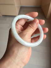 Load image into Gallery viewer, 60mm Certified Type A 100% Natural light green white round cut jadeite Jade bangle PB261-(3216)