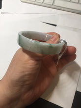 Load image into Gallery viewer, 51.8mm Certified type A 100% Natural green/purple Jadeite Jade square bangle F111-7277