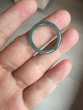 Load image into Gallery viewer, 100% natural type A icy watery light green/blue/gray Guatemala jadeite jade band ring R117
