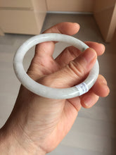 Load image into Gallery viewer, 60mm Certified Type A 100% Natural light green white round cut jadeite Jade bangle PB261-(3216)
