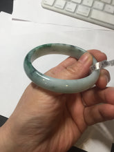 Load image into Gallery viewer, 52.5mm Certificated Type A100% sunny green/dark green Jadeite Jade bangle F06-5007