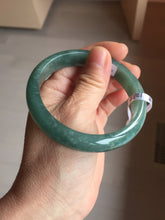 Load image into Gallery viewer, 58.6mm Certified Type A 100% Natural Light Green/Blue/Gray With Flying Snow Guatemala Jadeite Bangle PH268-1238