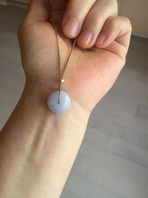 Load image into Gallery viewer, 14mm Type A 100% Natural purple/gray Abacus-Bead Peace and Safety Guardian Donuts Buckle jadeite Pendant group PH115-1