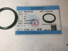 Load image into Gallery viewer, 54mm Certified Type A 100% Natural dark green/blue/gray Guatemala slim round cut Jadeite bangle PC184-0790