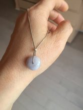 Load image into Gallery viewer, 14mm Type A 100% Natural purple/gray Abacus-Bead Peace and Safety Guardian Donuts Buckle jadeite Pendant group PH115-1