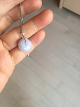 Load image into Gallery viewer, 14mm Type A 100% Natural purple/gray Abacus-Bead Peace and Safety Guardian Donuts Buckle jadeite Pendant group PH115-1