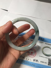 Load image into Gallery viewer, 56.8mm Certified Type A 100% Natural light green/yellow/red strawberry jelly Jadeite Jade bangle AA87-3950