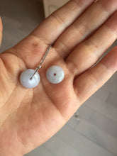 Load image into Gallery viewer, 14mm Type A 100% Natural purple/gray Abacus-Bead Peace and Safety Guardian Donuts Buckle jadeite Pendant group PH115-1
