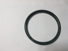 Load image into Gallery viewer, 57mm Certified Type A 100% Natural icy watery light green/blue/gray with flying snow Guatemala slim round cut Jadeite bangle BG197-2487