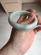 Load image into Gallery viewer, 56.8mm certified Type A 100% Natural sunny green light green Jadeite Jade bangle D140-4008